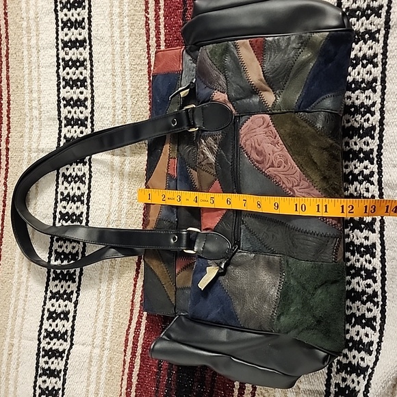 🔴 🔚🔜 VTG La Corina Leather Patchwork Purse. - Picture 15 of 16